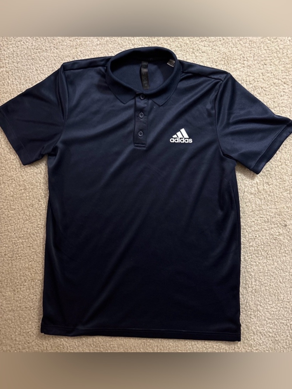 Adidas Polo Shirt Men’s Small Navy Blue Athletic Golf Performance